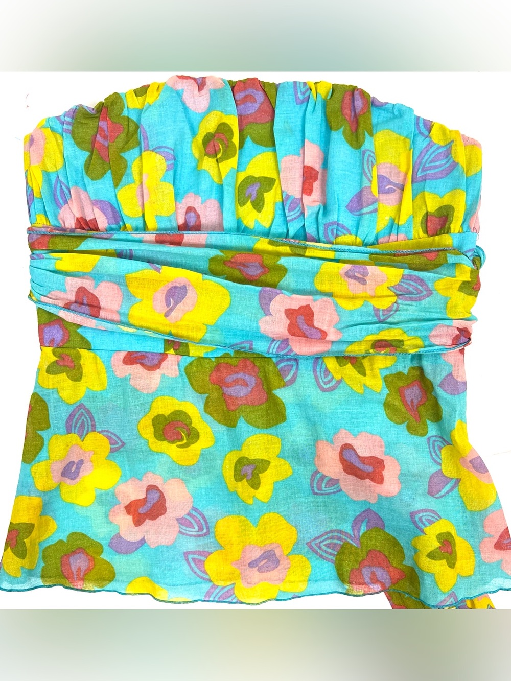 Vintage Y2K Karlie Floral Strapless Top